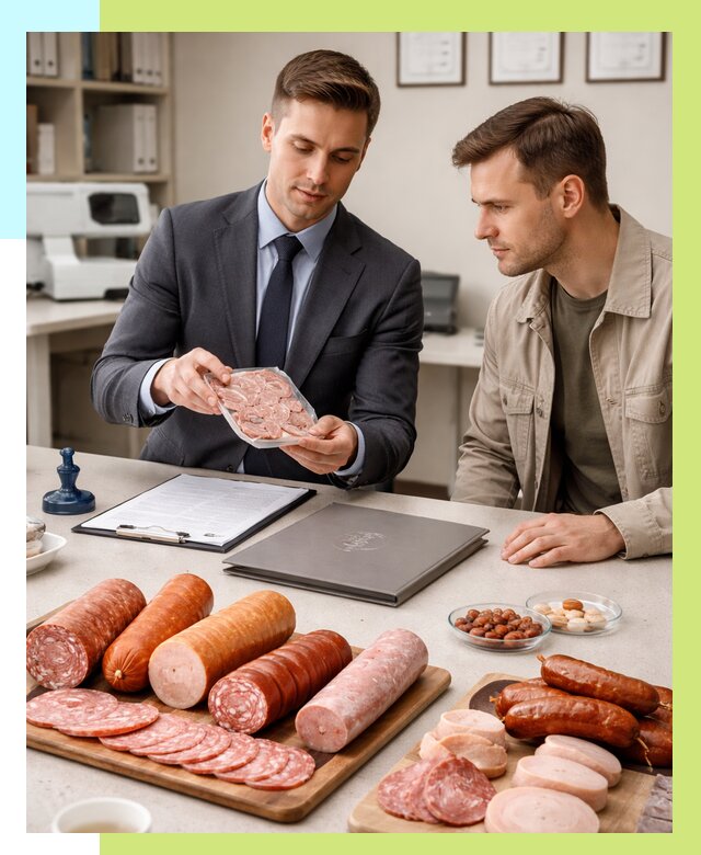 Сертификация колбасных изделий в Балтийске от 7646 р. | Алешин-Блт