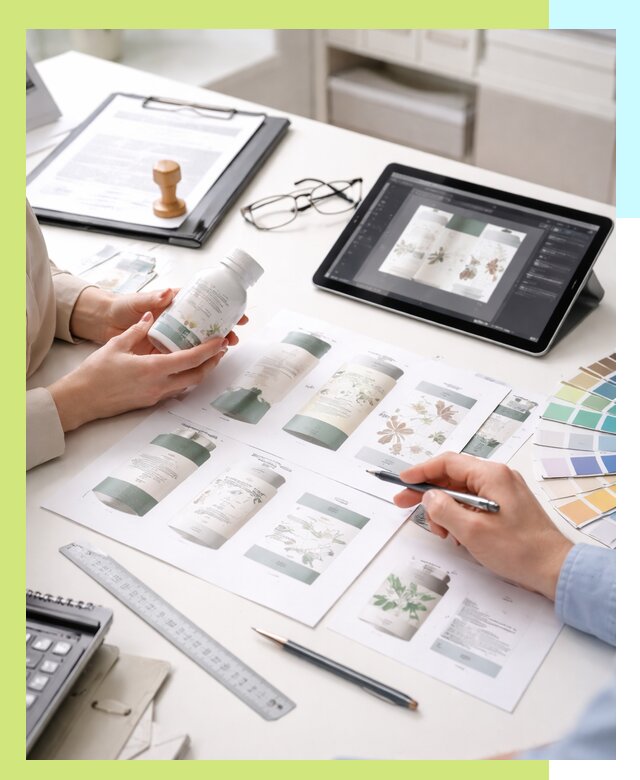 Профессиональная разработка дизайна и текста этикетки продукции в Балтийске