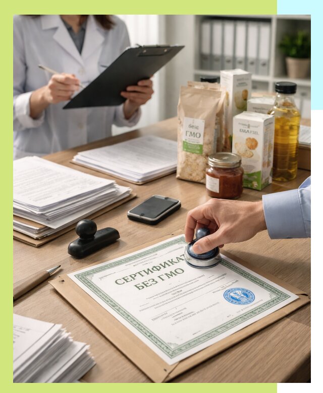 Получение сертификата Без ГМО для продукции в Балтийске
