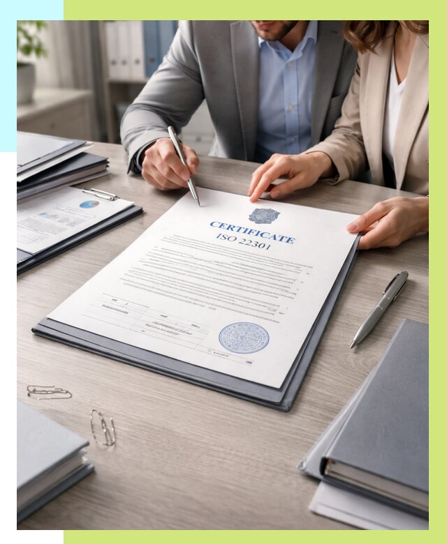Сертификат ISO 22301 в Балтийске от 45878 р. | Алешин-Блт срочно
